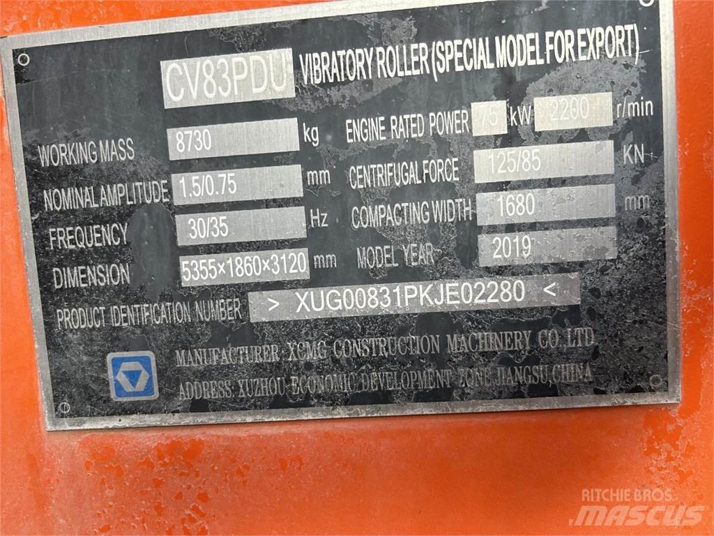 XCMG CV83PDU Divvalču grunts veltņi