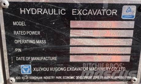 XCMG XE210U Kāpurķēžu ekskavatori