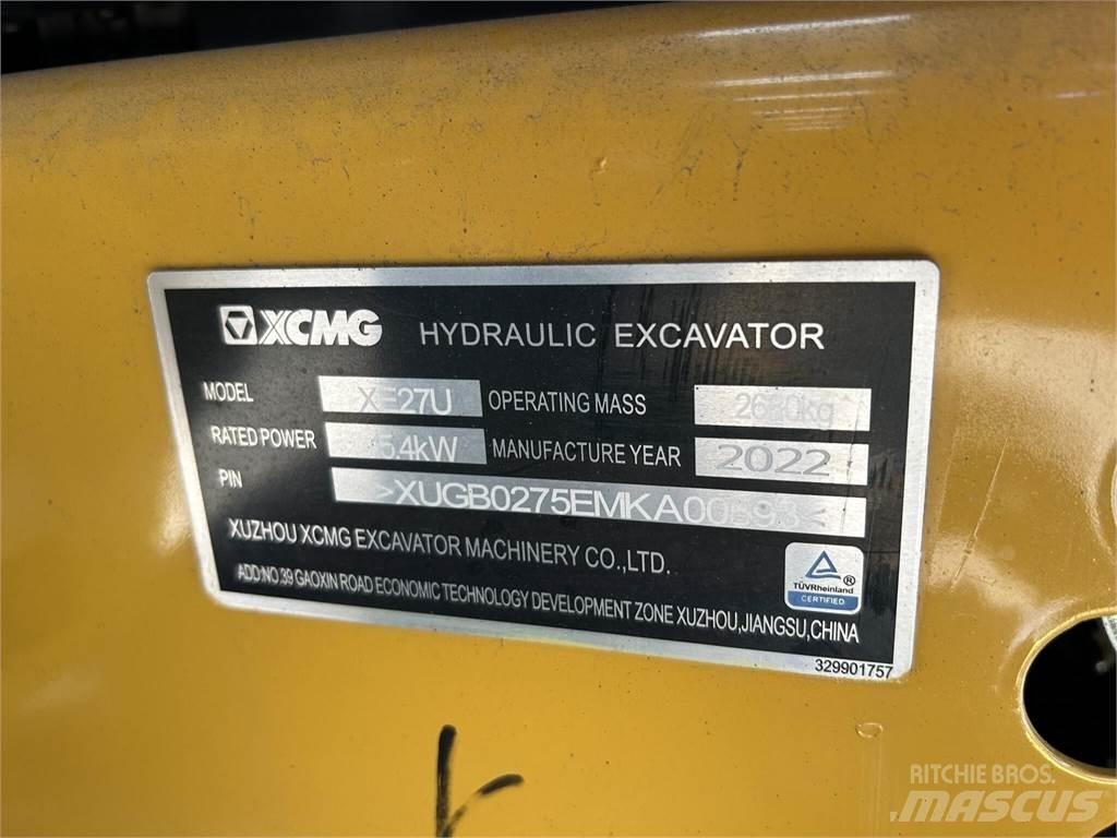 XCMG XE27U Mini ekskavatori < 7 t