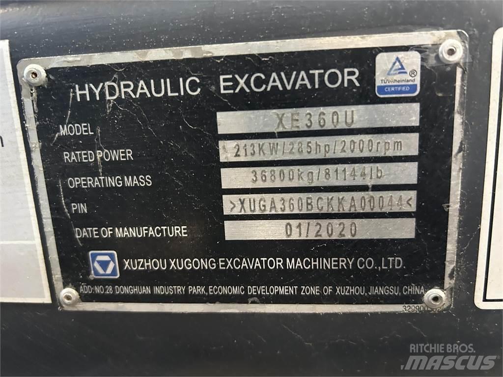 XCMG XE360U Kāpurķēžu ekskavatori