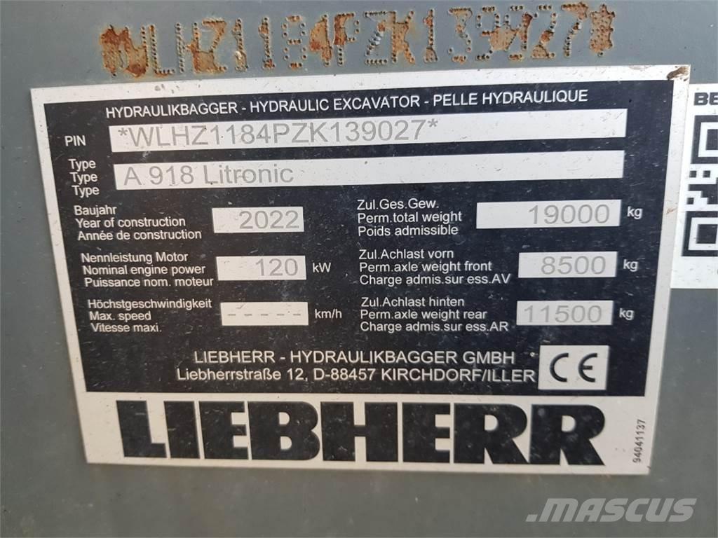 Liebherr A918 Ekskavatori uz riteņiem