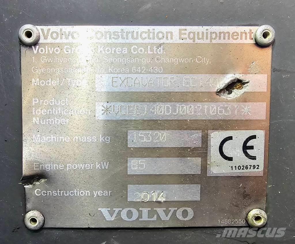 Volvo EC 140 DL Kāpurķēžu ekskavatori