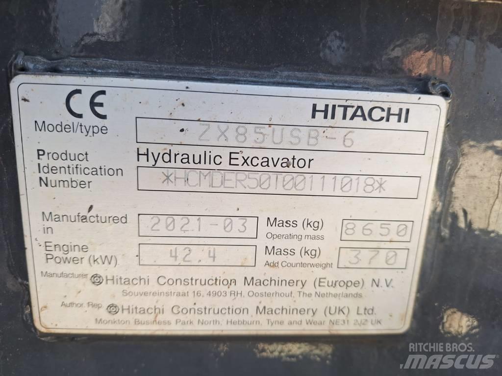 Hitachi ZX85USB-6 Vidēja lieluma ekskavatori 7 t - 12 t