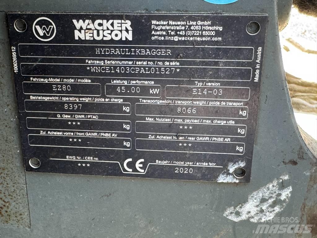Wacker Neuson EZ80 Kāpurķēžu ekskavatori