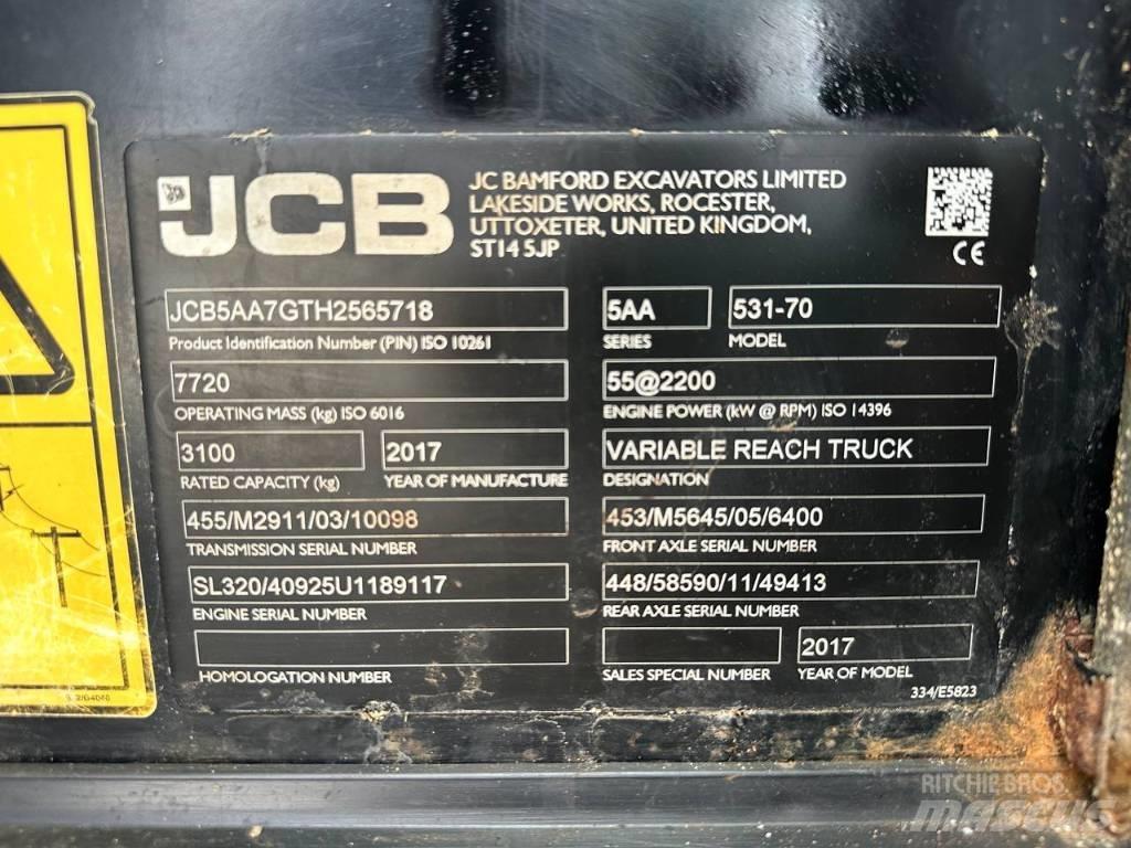 JCB 531-70 Teleskopiskie manipulatori
