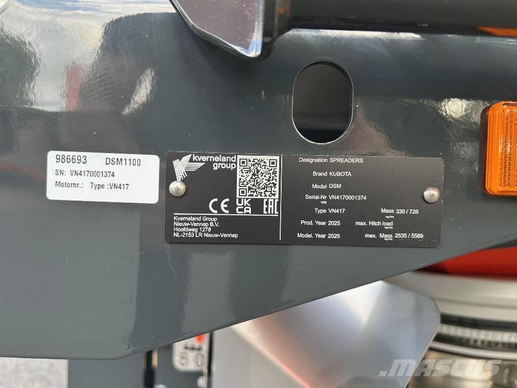 Kubota DSM 1100 Minerālmēslu izkliedētāji