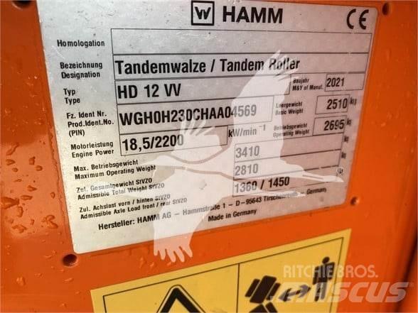 Hamm HD12VV Vienvalča grunts veltņi