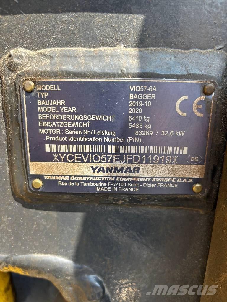 Yanmar Vio 57 Mini ekskavatori < 7 t