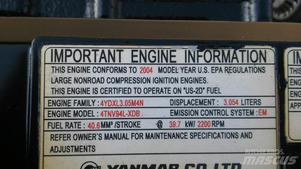 Yanmar 4TNV94L-XDB Mini ekskavatori < 7 t