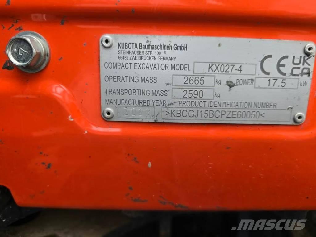 Kubota KX 027-4 Kāpurķēžu ekskavatori
