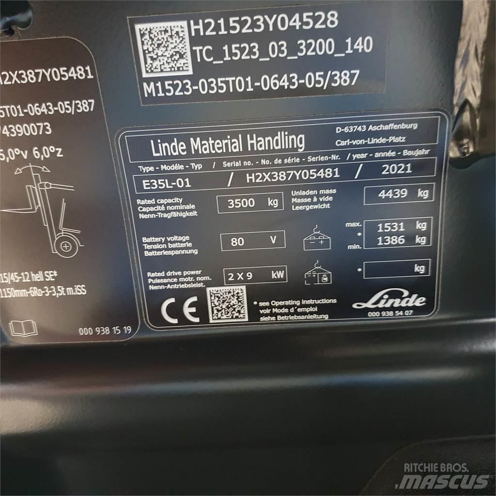 Linde E35L Elektriskie iekrāvēji