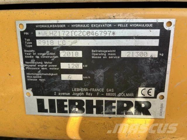 Liebherr R918 LC Kāpurķēžu ekskavatori