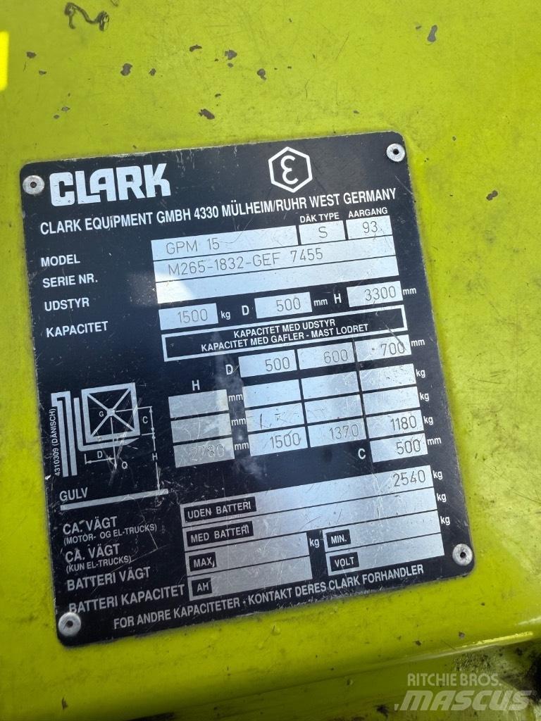 Clark GCM15 LPG tehnika
