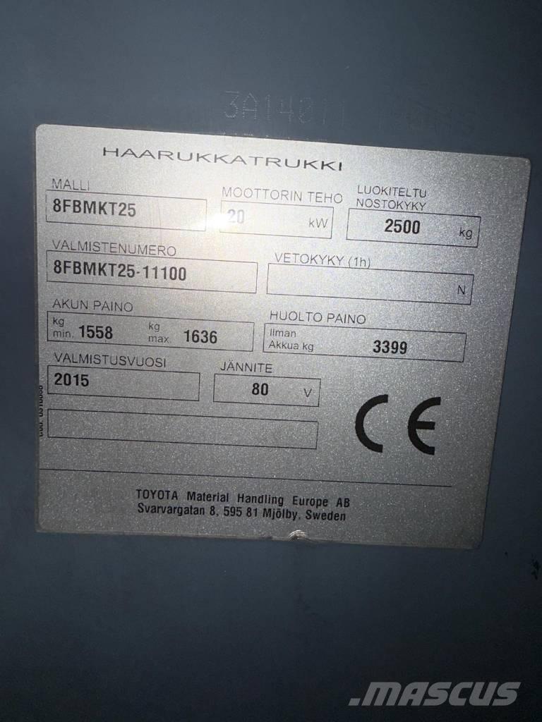 Toyota 8 FBMKT 25 Elektriskie iekrāvēji