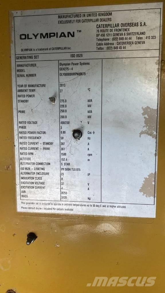 CAT GEH275-4 Dīzeļģeneratori