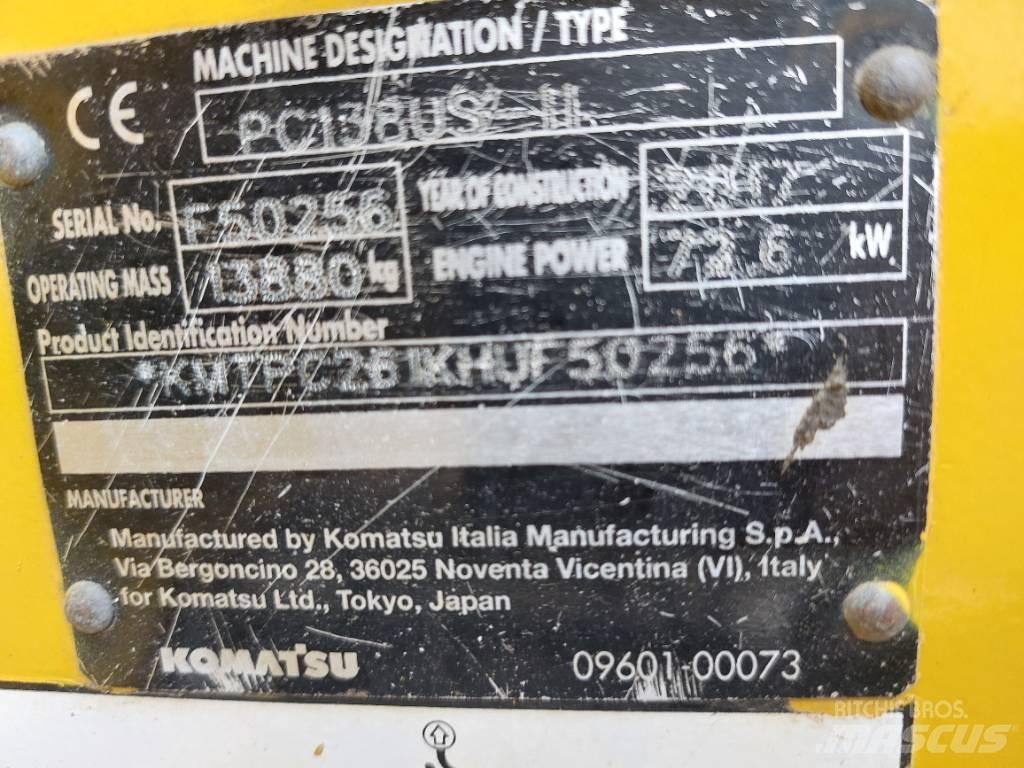 Komatsu PC138US-11 Kāpurķēžu ekskavatori