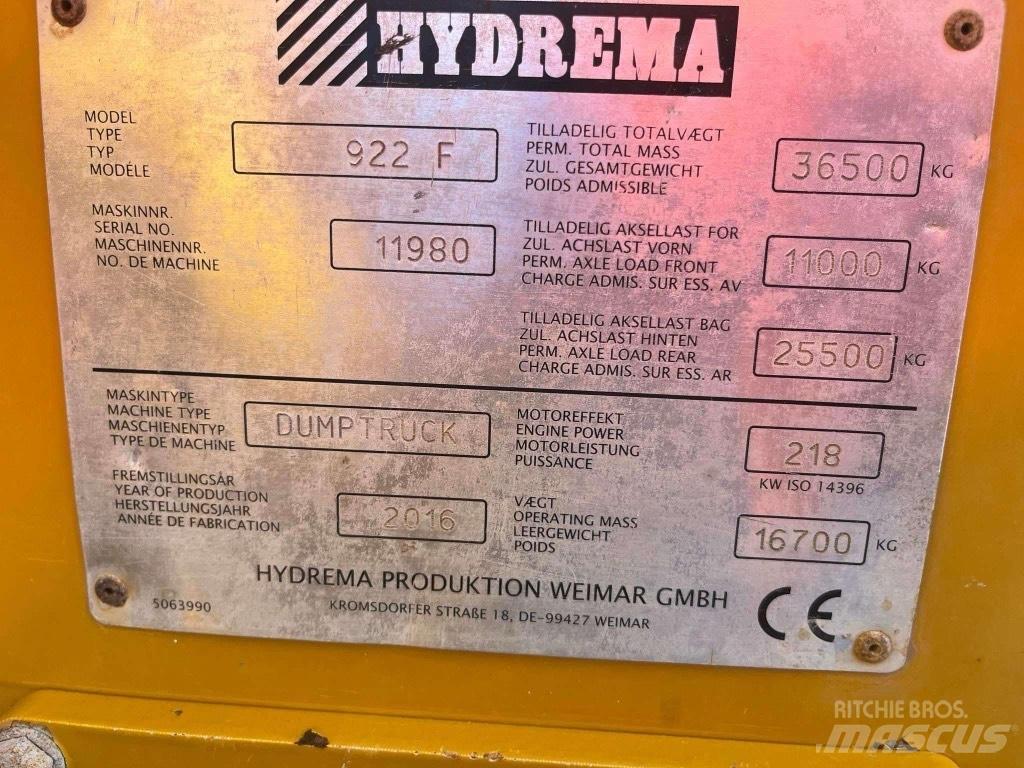 Hydrema 922 F Mini pašizgāzēji