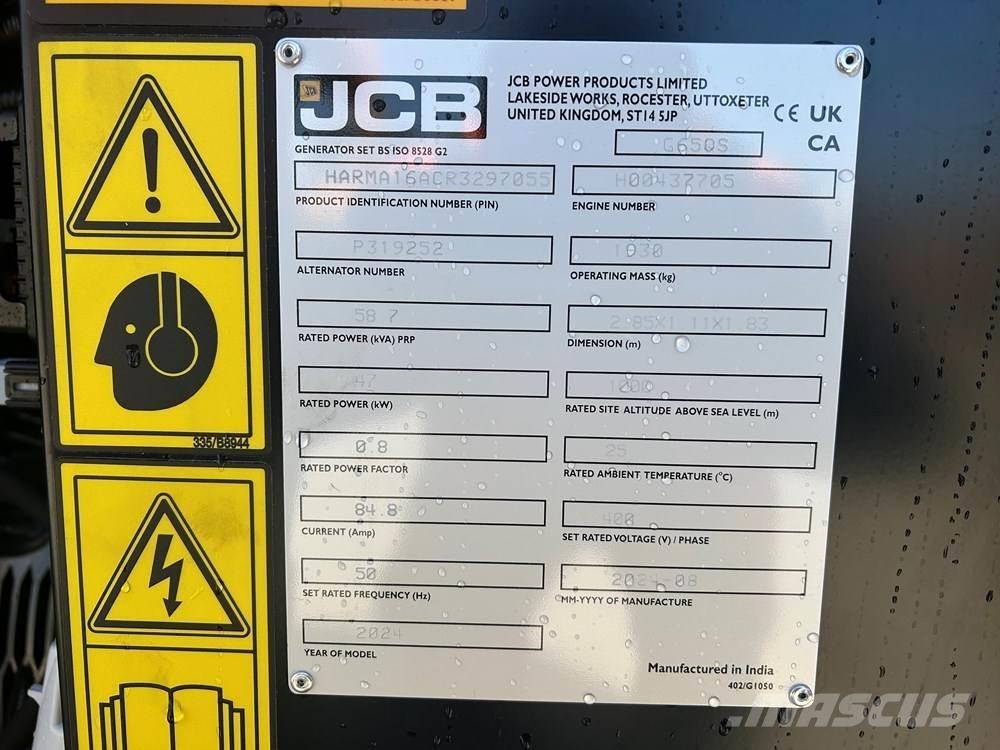 JCB G65QS Dīzeļģeneratori