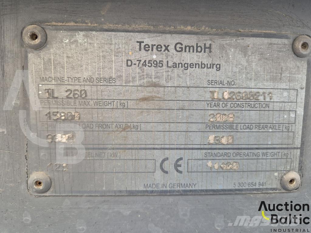 Terex TL 260 Iekrāvēji uz riteņiem