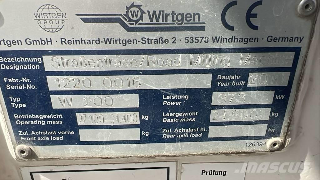 Wirtgen W 200 Asfalta frēzes