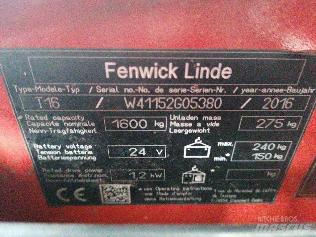 Linde T16 Zemie palešu pacēlāji