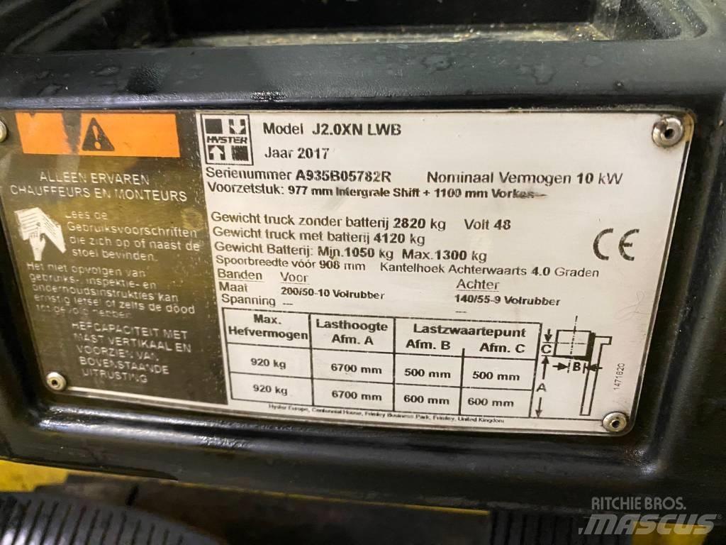 Hyster J 2.0 XNT LWB Elektriskie iekrāvēji