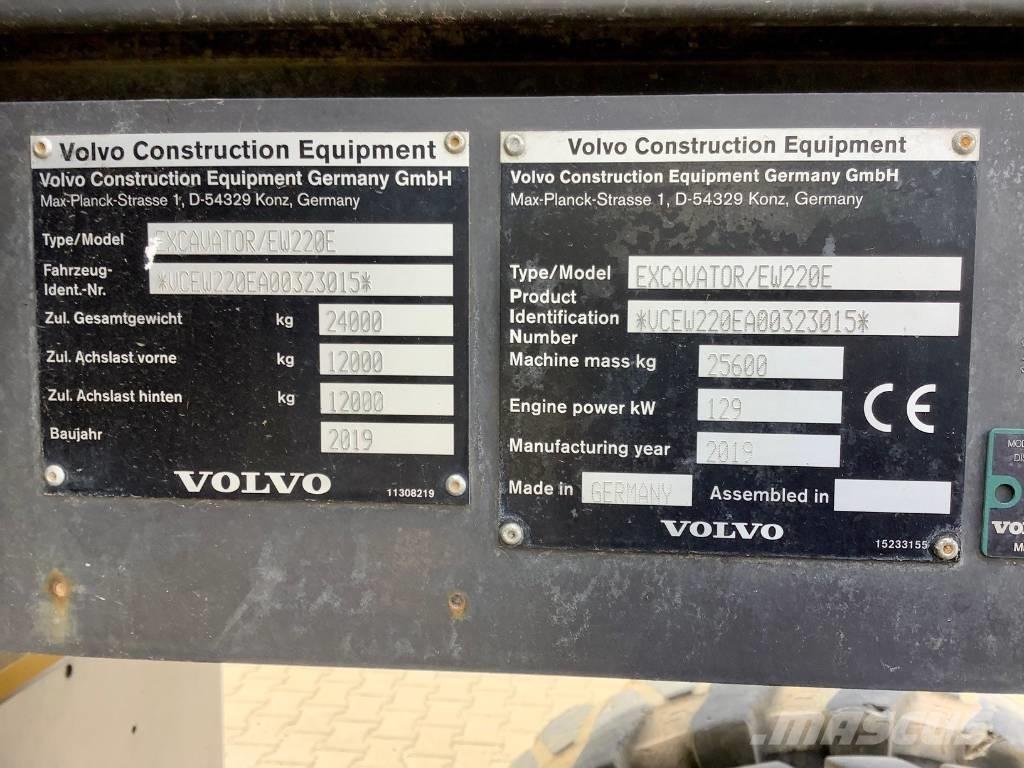 Volvo EW 220 E Ekskavatori uz riteņiem