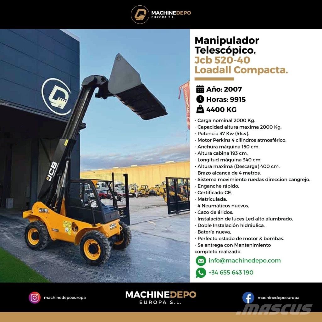 JCB 520-40 Teleskopiskie manipulatori