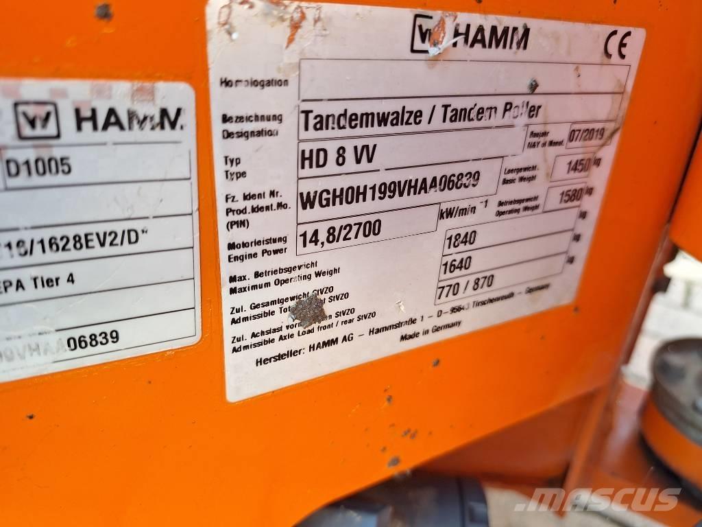 Hamm HD 8 VV Divvalču grunts veltņi