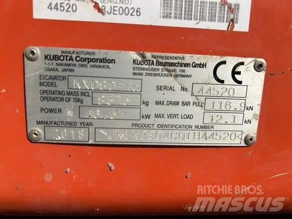 Kubota KX080 - 4 Būvniecība- Citi