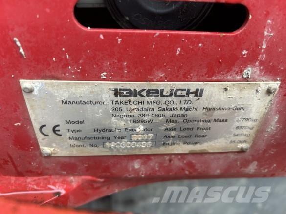 Takeuchi TB295W Kāpurķēžu ekskavatori