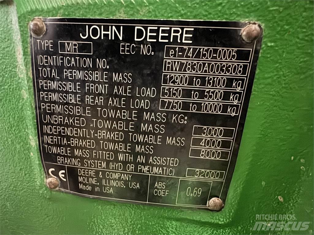 John Deere 7830 Traktori