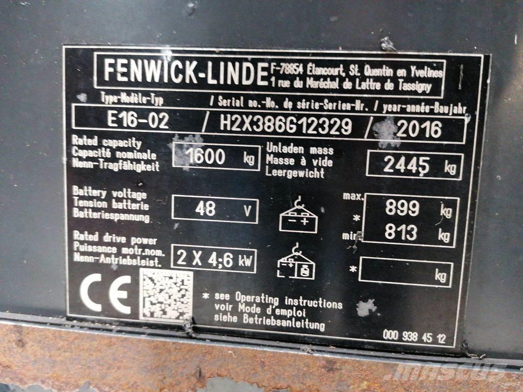 Linde E16-02 Elektriskie iekrāvēji