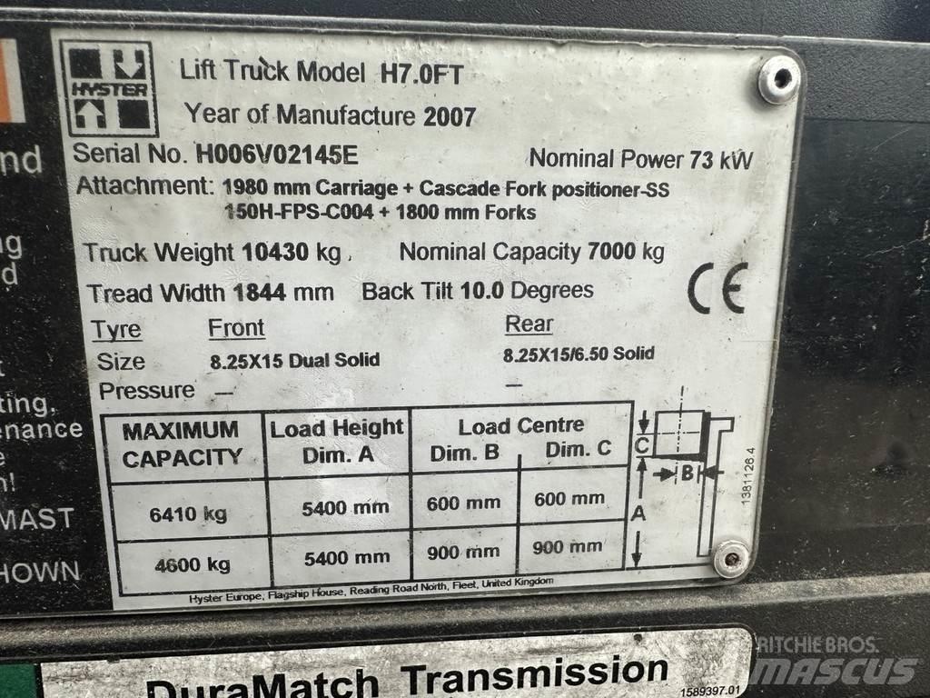 Hyster H7.0FT LPG tehnika