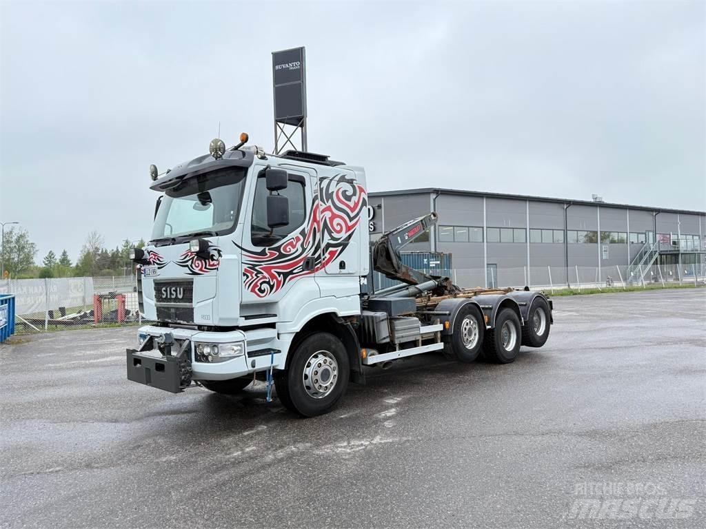 Sisu R500 E13M 8x4 Treileri ar āķi