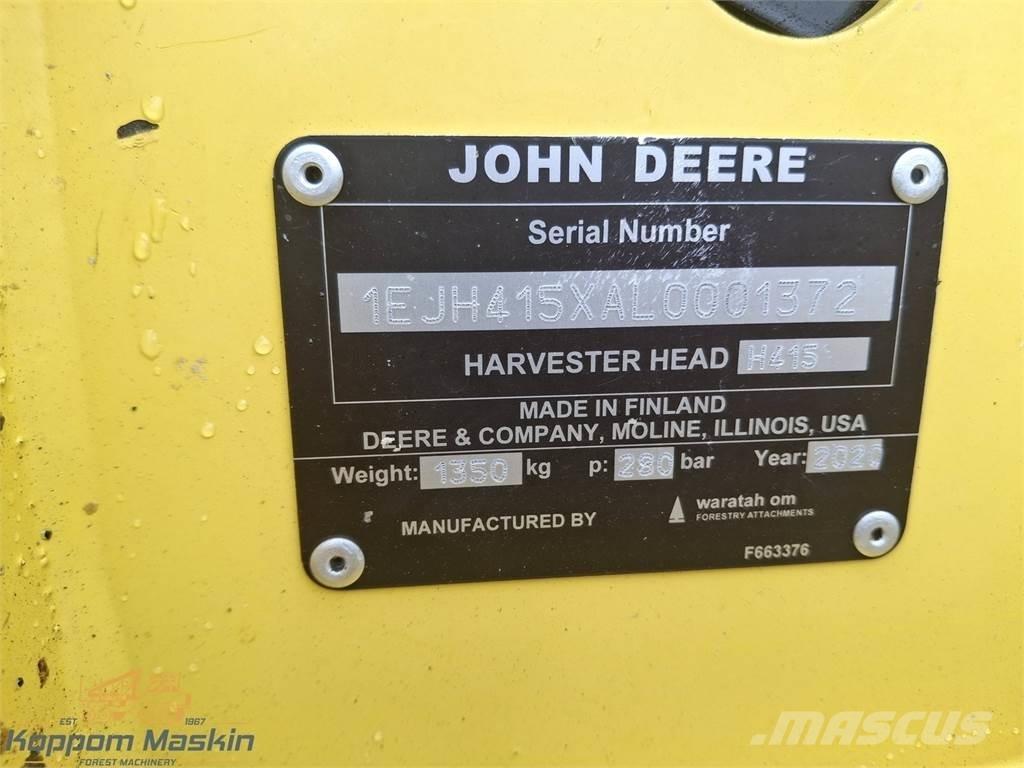 John Deere H415hd Hārvesteru kausi