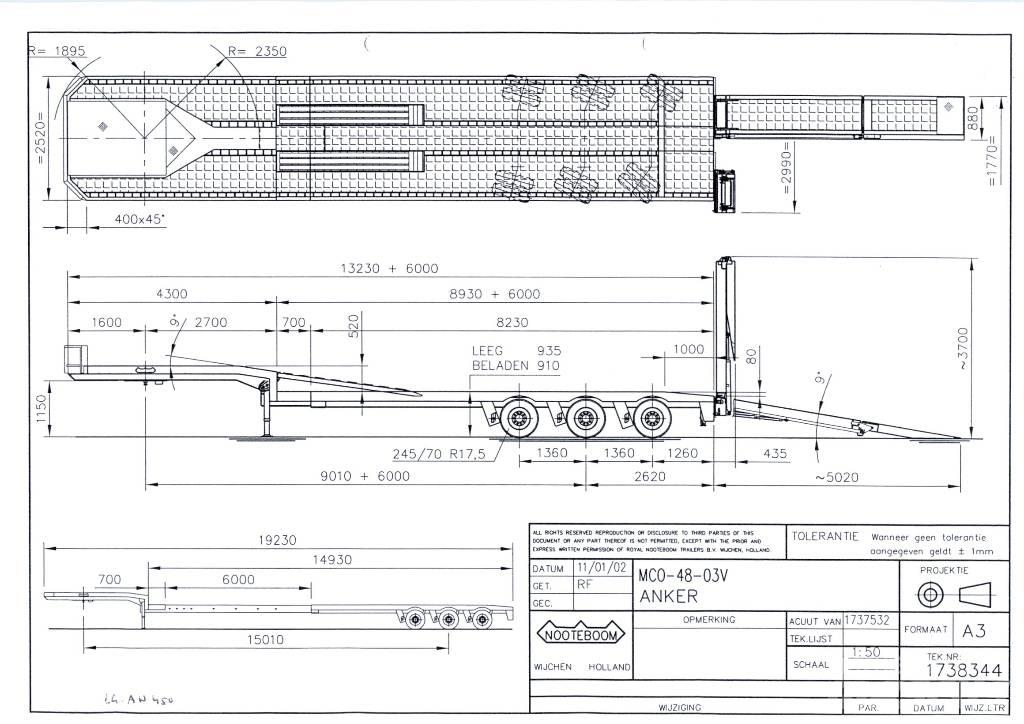 Nooteboom MCO-48-03V Zemie treileri