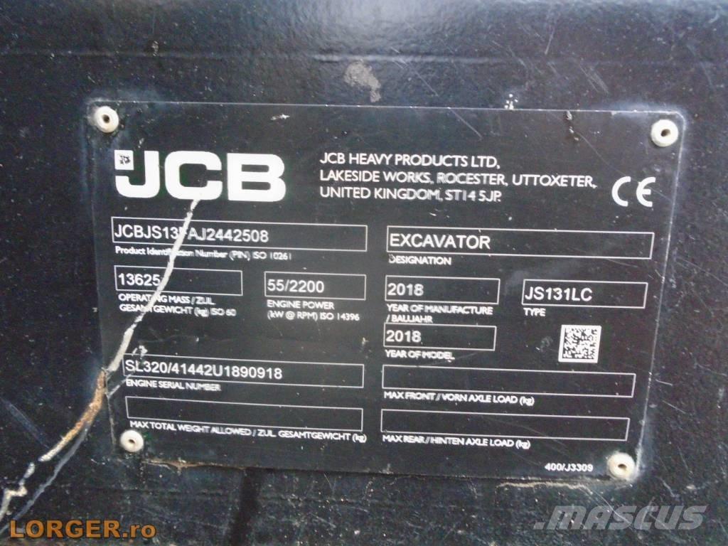 JCB JS 131 LC Kāpurķēžu ekskavatori