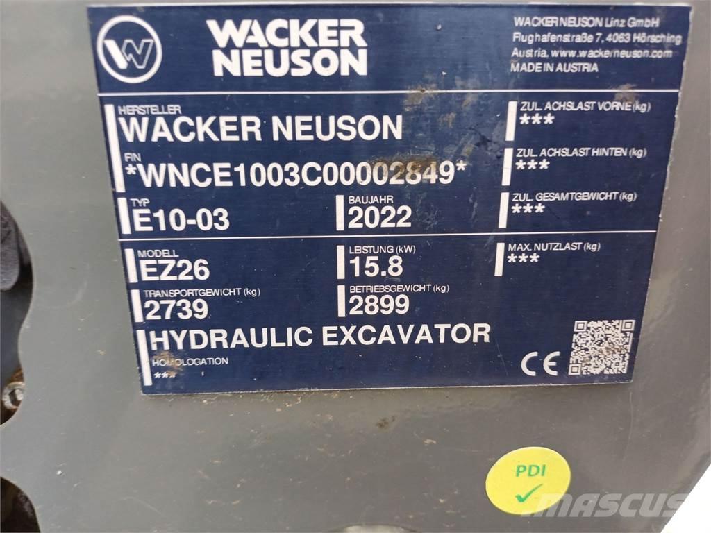 Wacker Neuson EZ26 Kāpurķēžu ekskavatori