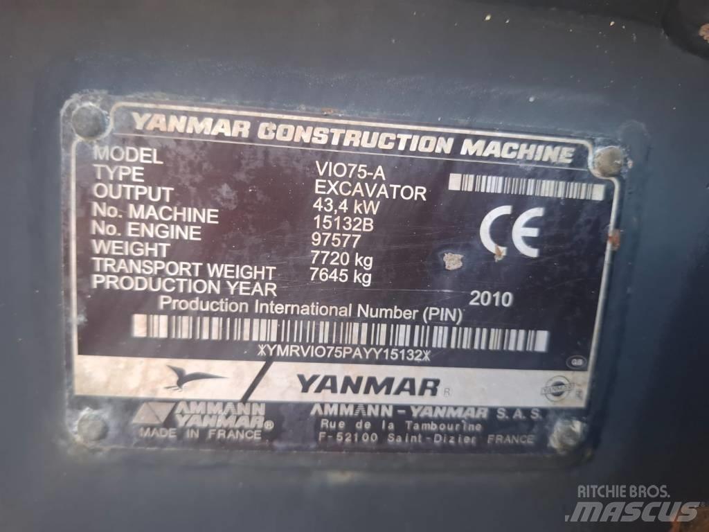 Yanmar Vio 75 A Vidēja lieluma ekskavatori 7 t - 12 t