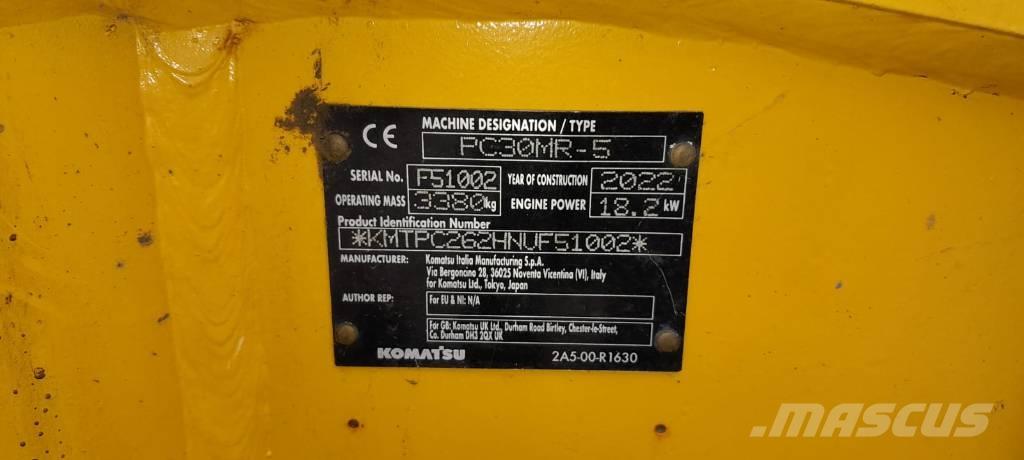 Komatsu PC30MR-5 Mini ekskavatori < 7 t