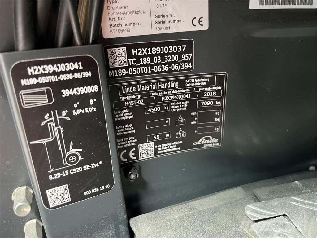 Linde H45T-02 LPG tehnika