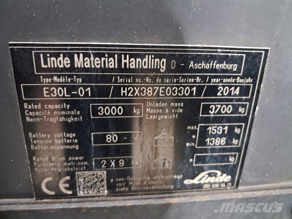 Linde E30L-01 Elektriskie iekrāvēji