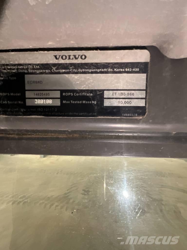 Volvo ECR 88 D Kabīnes un interjers