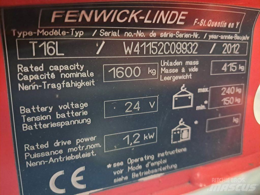 Linde T16L Zemie palešu pacēlāji
