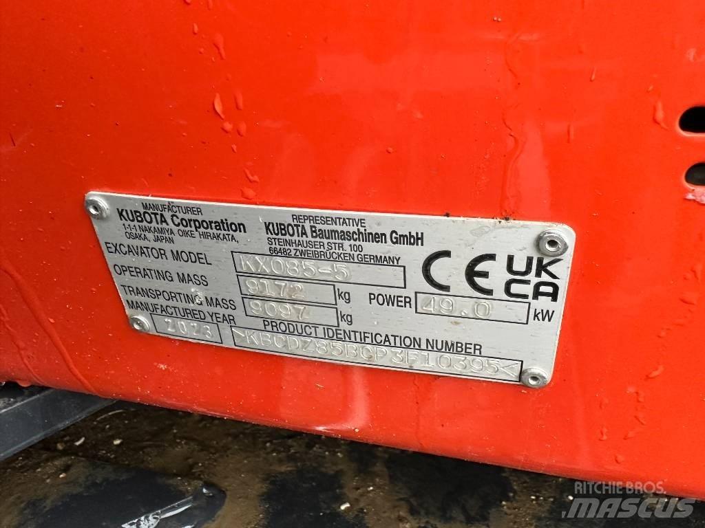 Kubota KX 085-5 2PGL Vidēja lieluma ekskavatori 7 t - 12 t