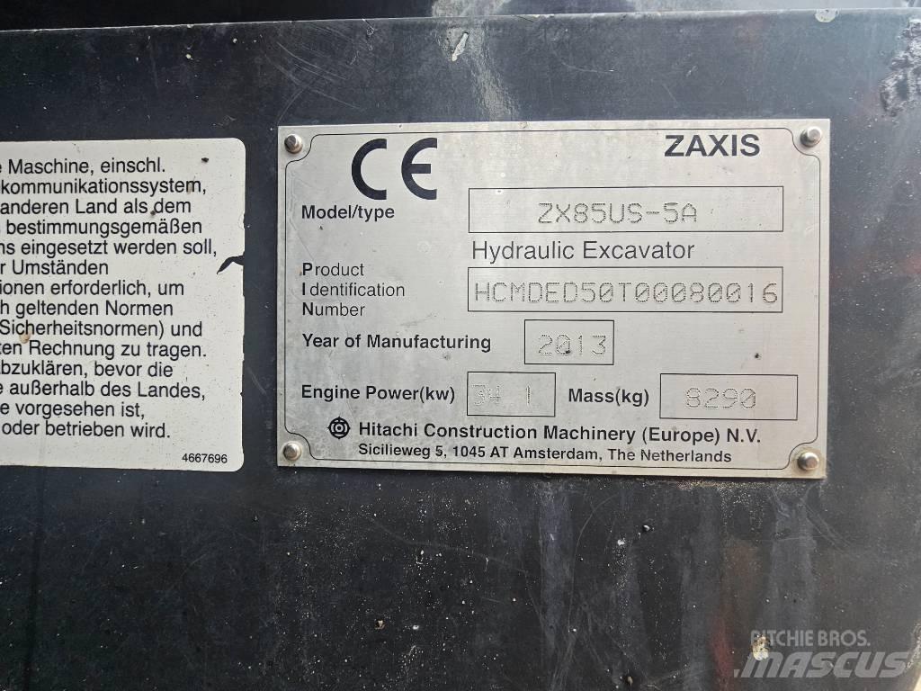 Hitachi ZX 85 US-5 A Vidēja lieluma ekskavatori 7 t - 12 t