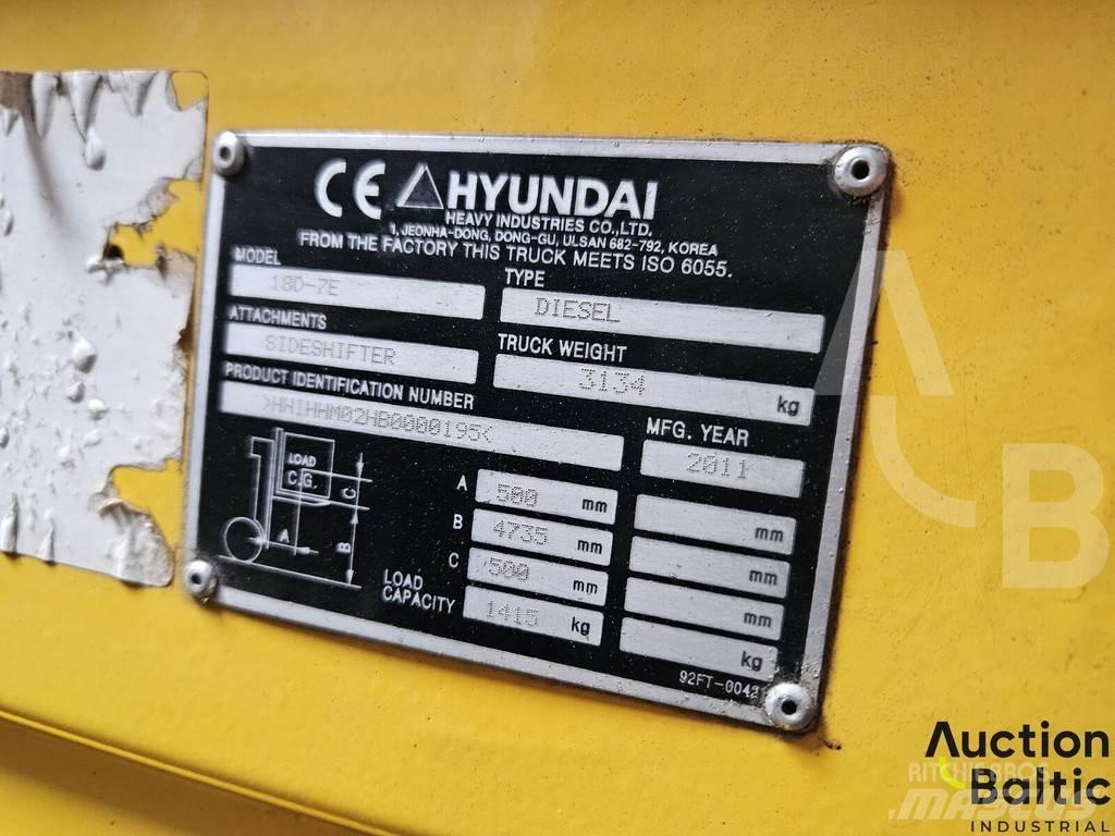 Hyundai 18D-7E Tehnika ar dīzeļa dzinēju