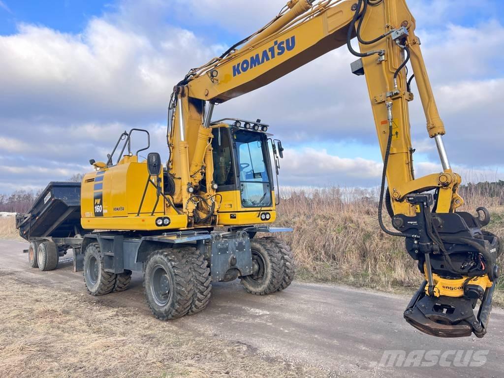 Komatsu PW 160 Ekskavatori uz riteņiem