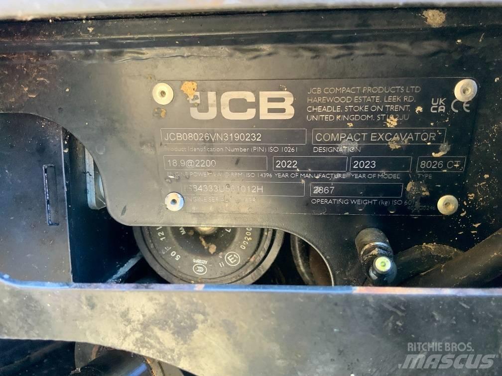 JCB 8026 CTS Mini ekskavatori < 7 t